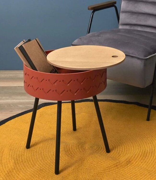 Ronde Tafel met Opberruimte - H 45cm