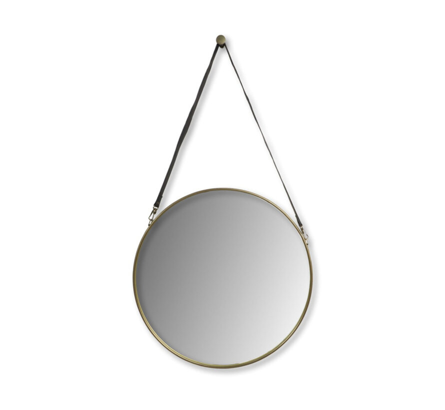 Miroir Mural Rond - ø60cm - Or/Noir