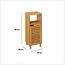 Bathroom Rack - Bamboo - Storage Rack - 80 x 33 cm - 1 Door -