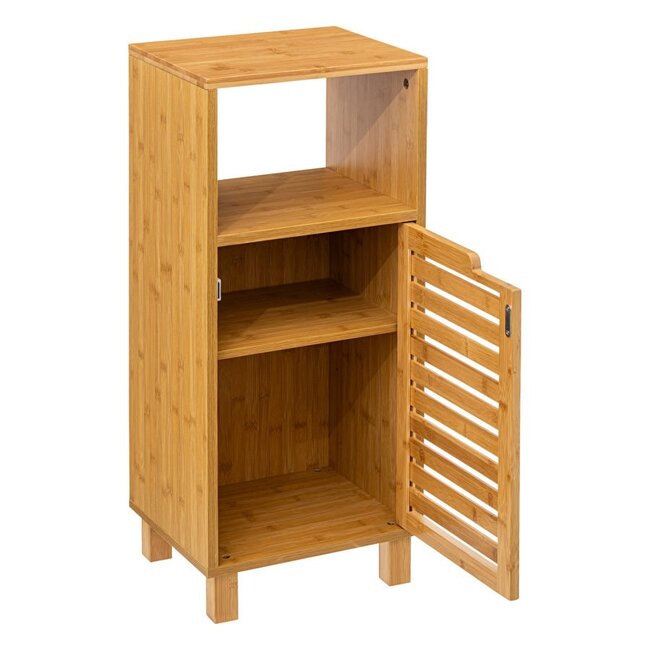 Badkamerrek - Bamboe  - Opbergrek - 80 x 33 cm  - 1 Deur -