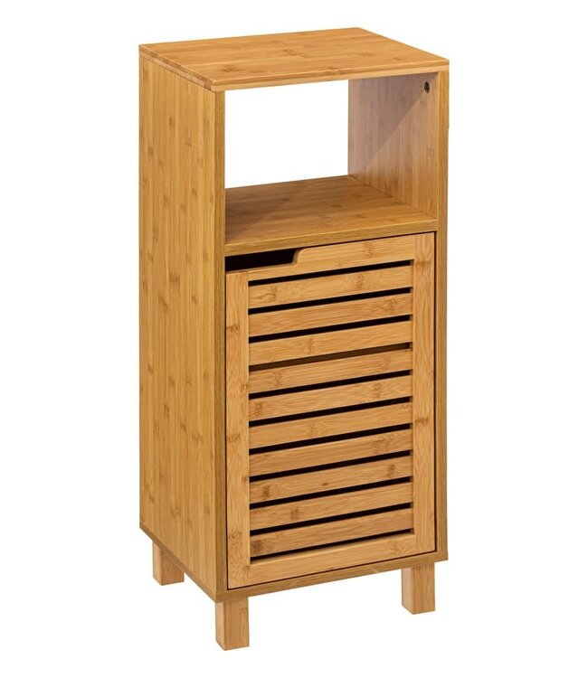 Bathroom Rack - Bamboo - Storage Rack - 80 x 33 cm - 1 Door -