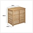 Double bamboo laundry basket - Sicela - H 58 x W 40 x L 60 cm