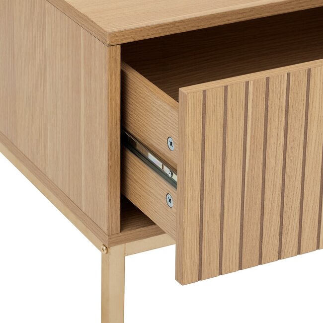 TV-Meubel met 2 Vakken - L.100 cm - Naturel
