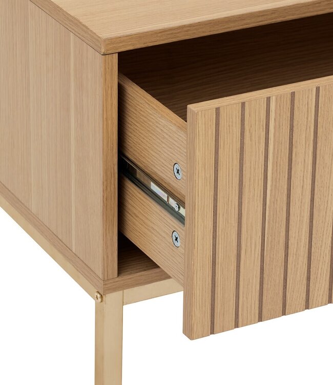 TV cabinet with 2 compartments - L.100 cm - Natural