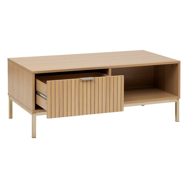 TV cabinet with 2 compartments - L.100 cm - Natural