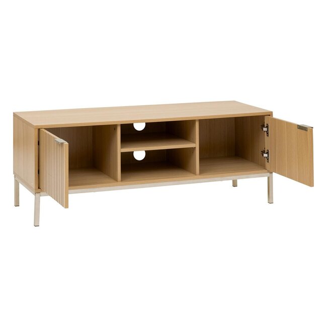 TV cabinet with 4 compartments - L.120 cm - Natural