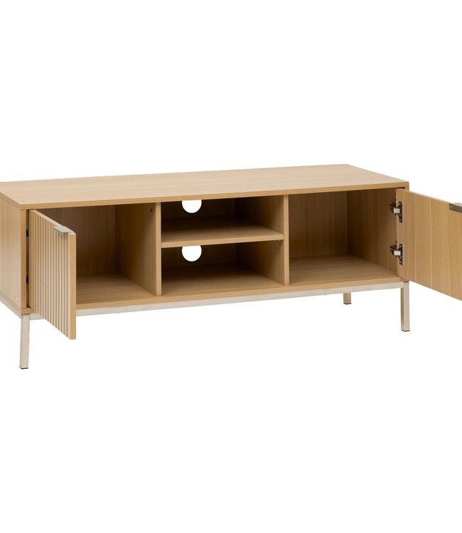 TV cabinet with 4 compartments - L.120 cm - Natural