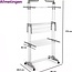 Laundry drying rack - Drying rack - With wheels - Foldable - White