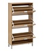 Shoe cabinet - 3 drawers - Panel Look - 24x63x131 cm - Tasso