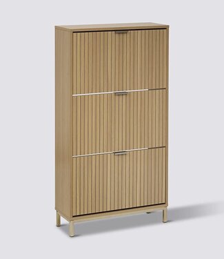 5Five Shoe cabinet - 3 drawers - Panel Look - 24x63x131 cm