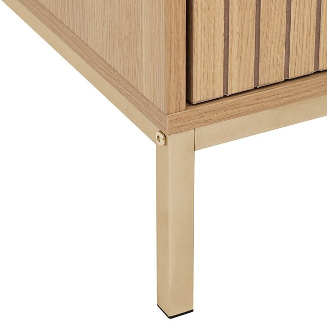 Bedside table with 2 drawers - Panel Look - 40x 40 x 52cm