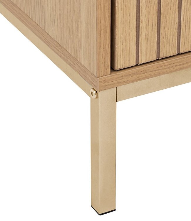 Bedside table with 2 drawers - Panel Look - 40x 40 x 52cm