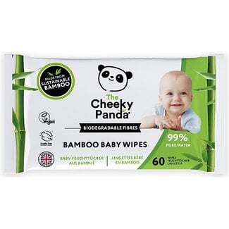 Cheeky Panda Soft Bamboo Baby Wipes - 6 Pack - Natural Purified Water