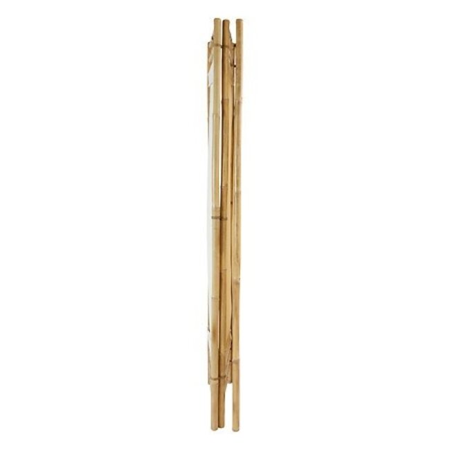 Bamboo Room Divider - White Fabric - 170x135.5x3cm