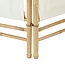 Bamboe Kamerscherm -  Wit stof - 170x135.5x3cm