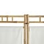 Atmosphera Bambus-Raumteiler - weißer Stoff - 170 × 135,5 × 3 cm