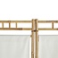 Bamboo Room Divider - White Fabric - 170x135.5x3cm