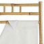 Bamboe Kamerscherm -  Wit stof - 170x135.5x3cm