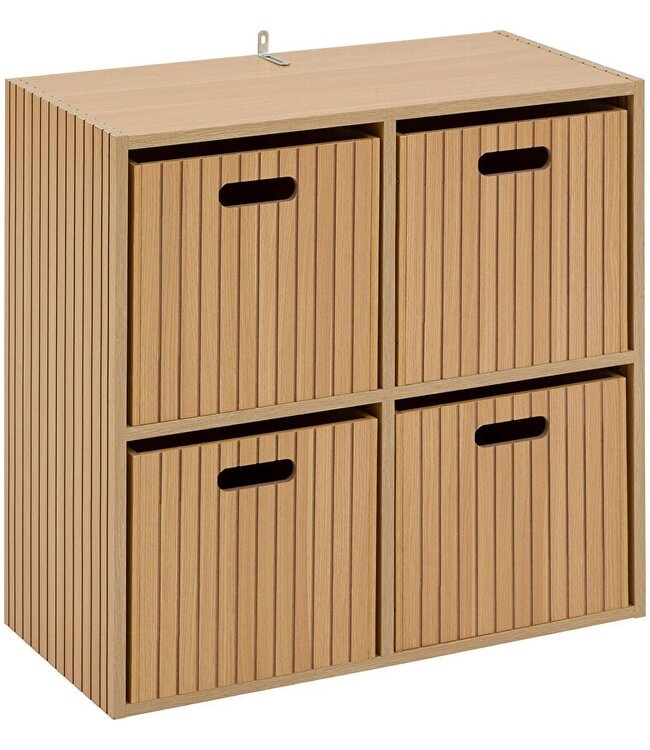 Boekenkast - Opbergkast - 4 Vaks - Tasso