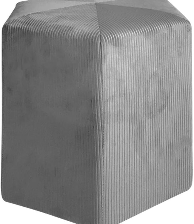 Velvet pouf - Giulia - Dark Grey - 35 cm