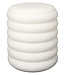 Storage Pouf - Freya - White - D 37 x H 43.5 cm