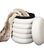 Storage Pouf - Freya - White - D 37 x H 43.5 cm