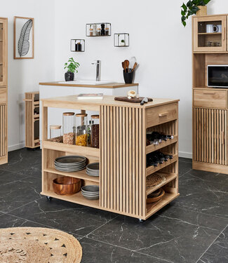 Home Deco Design Kookeiland - Klaus -  105cm - Bruin