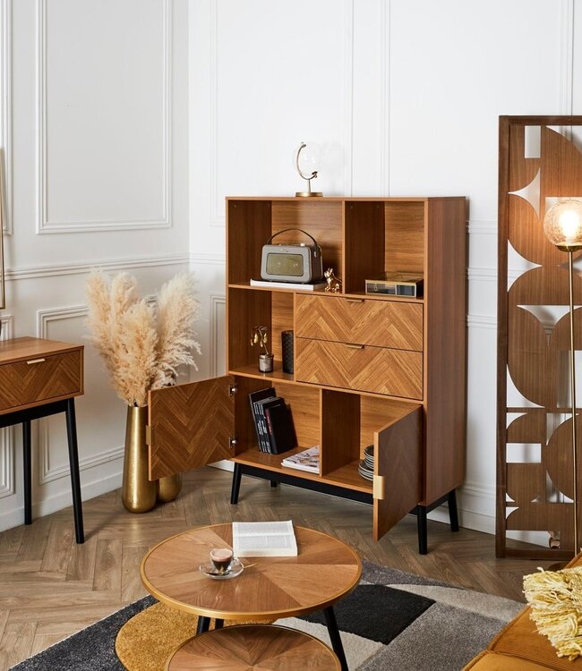 Design Bookcase - Felix - 140 cm - Brown