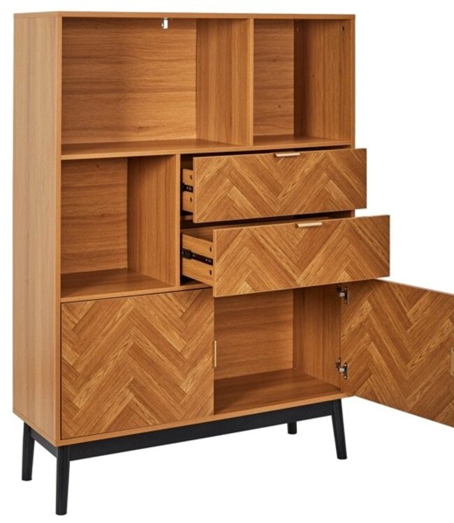 Design Bookcase - Felix - 140 cm - Brown