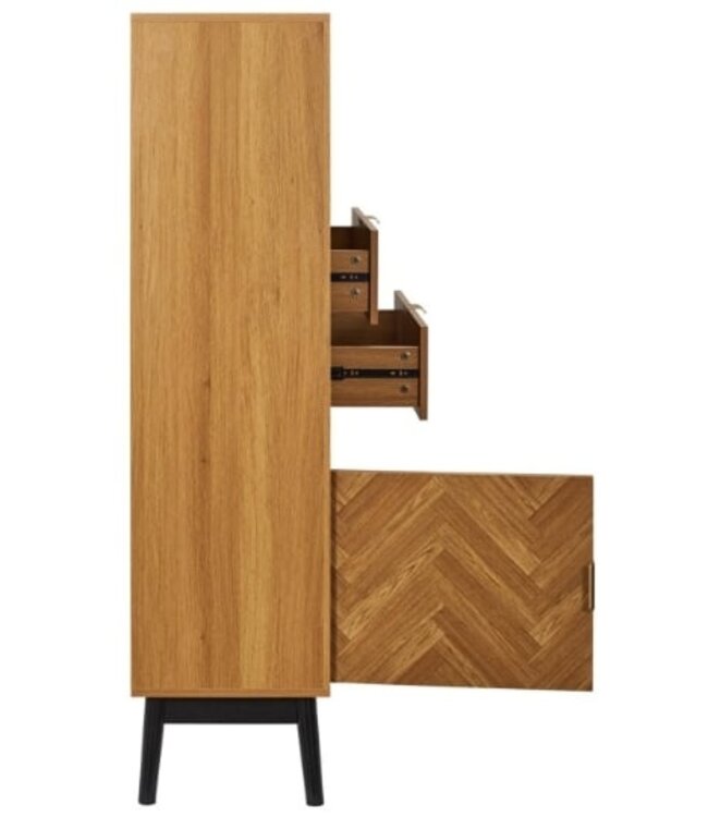 Design Boekenkast  - Felix - 140 cm - Bruin