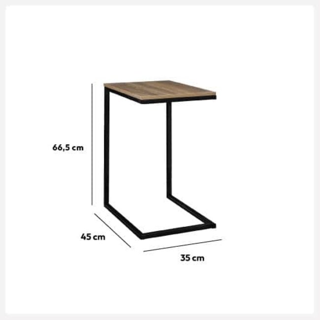 Industrieel Bijzettafeltje - Donker Design - Aliaj