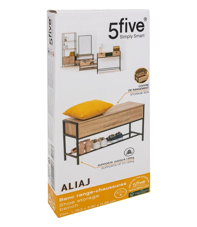 Shoe Storage Bench - Drawers - Industrial - Aliaj