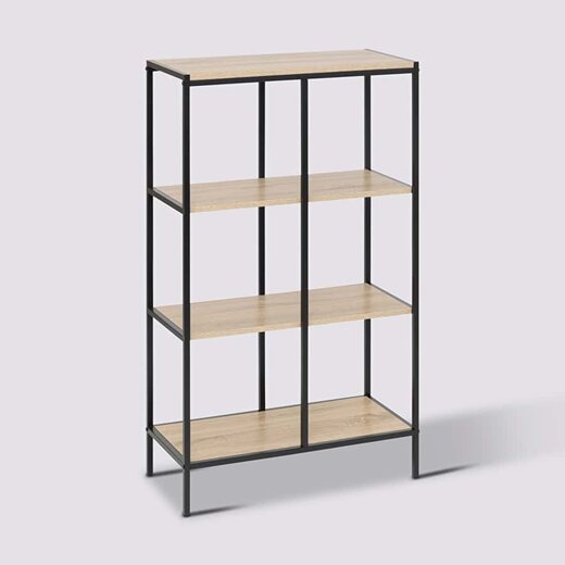  5Five 4 level rack - Black - Wood effect
