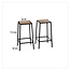 Set of 2 Bar Stools - Natural Oak Effect
