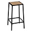 Set of 2 Bar Stools - Natural Oak Effect