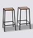  5Five Set of 2 Bar Stools - Natural Oak Effect - Aliaj