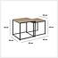 Set of 2 Side Tables - Oak Effect - Aliaj