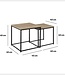 Set of 2 Side Tables - Oak Effect - Aliaj