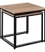 Set of 2 Side Tables - Oak Effect - Aliaj
