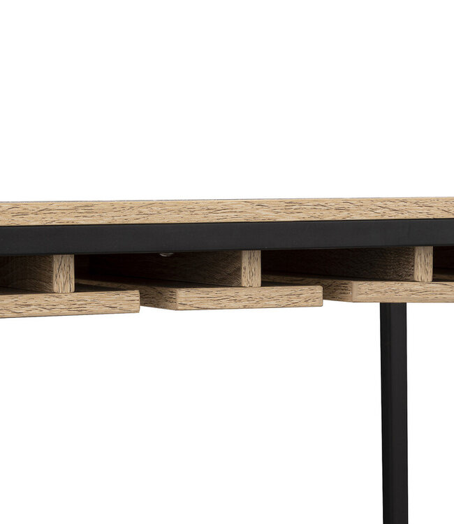 Bar cabinet - Bottle rack - 25 Bottles - Natural - Aliaj