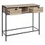 Wandtafel met 2 Lades - Consoletafel - Bruin/Zwart - 5Five - Aliaj
