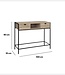 Wall table with 2 drawers - Console table - Brown/Black - 5Five - Aliaj