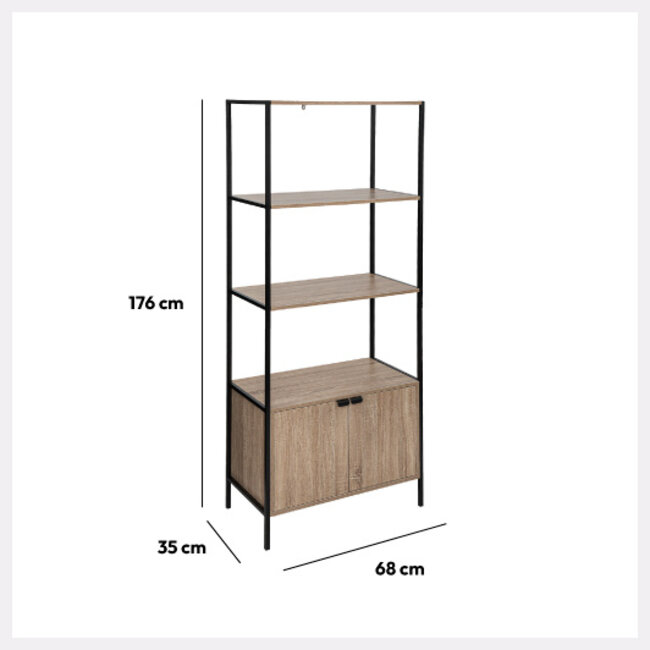 Shelving unit with 2 Doors - Bookcase - Aliaj