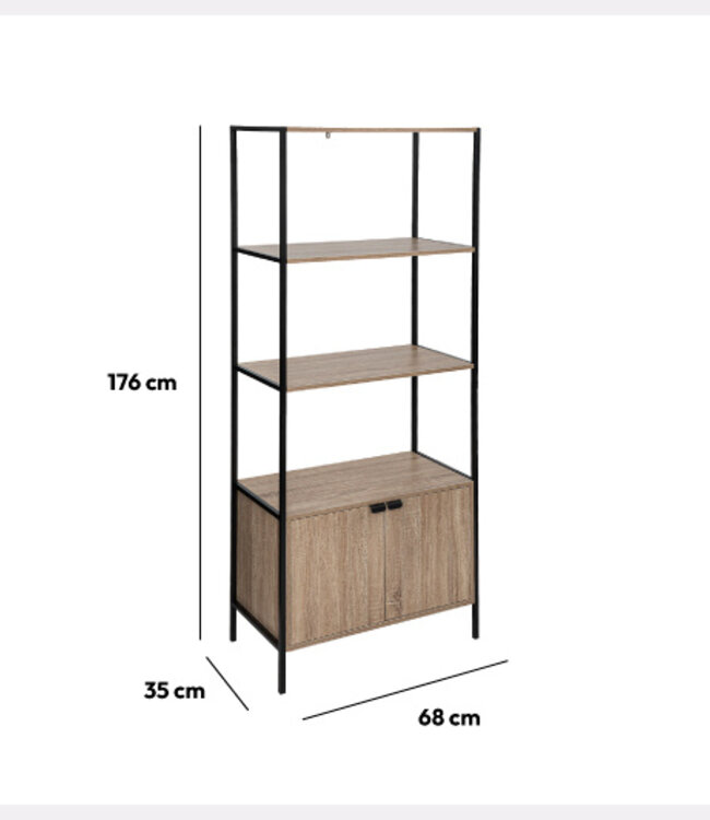 Shelving unit with 2 Doors - Bookcase - Aliaj