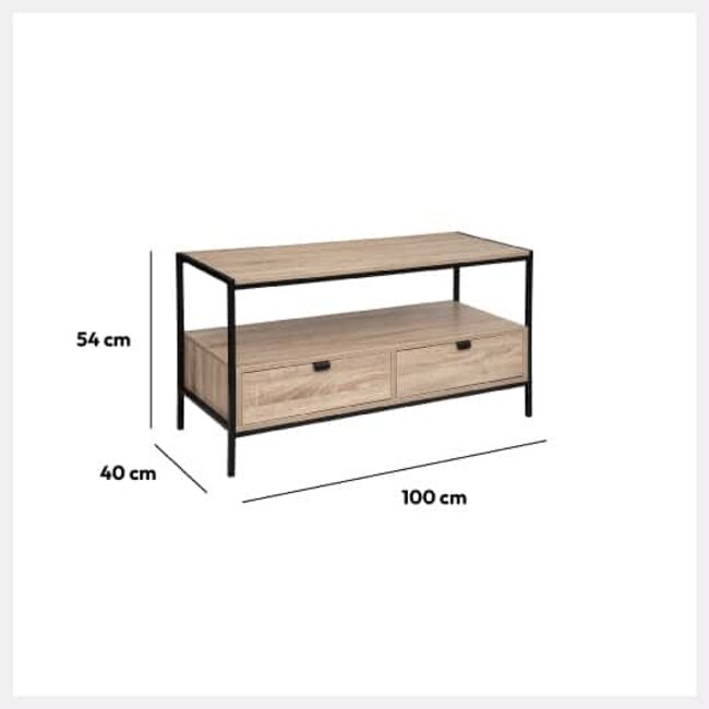 5Five TV-Schrank - Natureiche-Effekt - Aliaj
