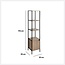 Shelving with 1 Door - Natural Oak Effect - Aliaj