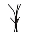 Coat Rack with 6 Hooks and 2 Shelves - Black