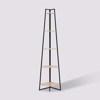  5Five Corner shelf 5 levels 180 cm - Wood effect - Aliaj