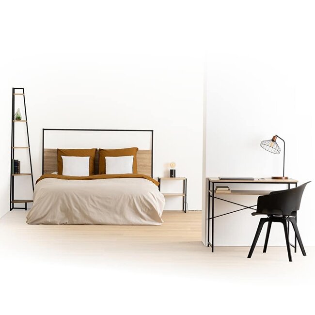 Corner shelf 5 levels 180 cm - Wood effect - Aliaj