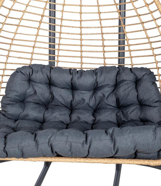 AJAR 2-Zits Hangende Eierstoel - Leisteenafwerking